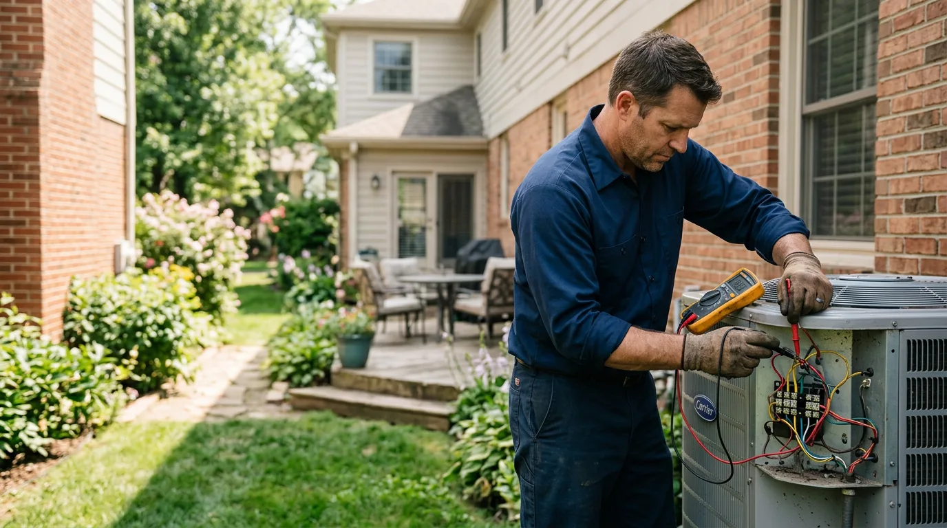 HVAC technician working near Magnolia, OH